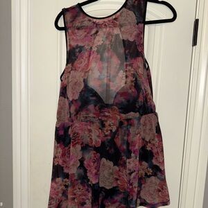 Torrid Floral One Piece Swimsuit - Black and Pink